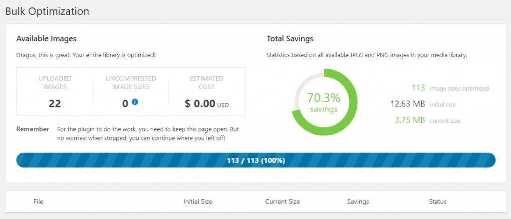 TinyPNG Bulk optimization